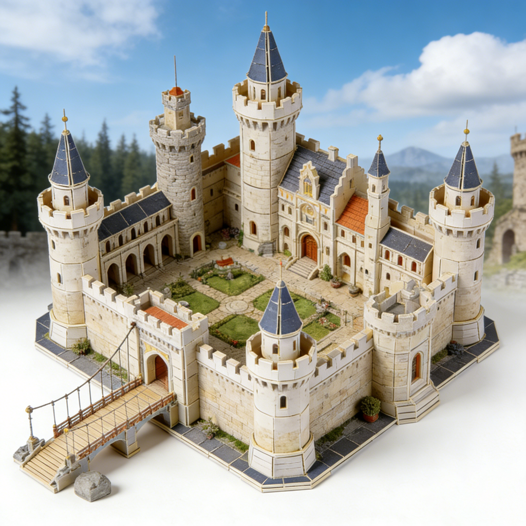 🏰✨ Medieval Castle Building Set – Create Your Own Majestic Castle with Towers, Bridge & Courtyard