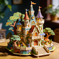 🏰🌿 Enchanted Treehouse Wooden Building Set – Build Your Own Magical Castle Surrounded by Nature