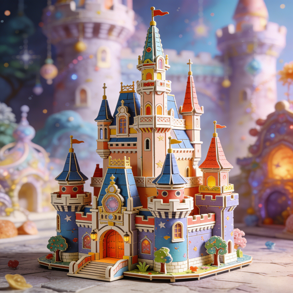 🏰✨ Fantasy Magic Castle Building Set – Create Your Own Enchanted Castle with Colorful Towers and Magical Details