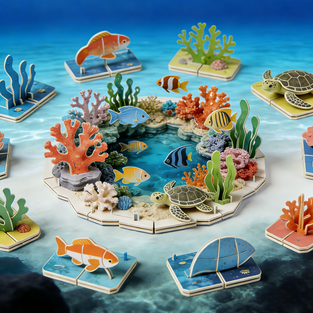 🐠🌊 Ocean Reef Building Set – Create Your Own Underwater Coral Reef with Fish, Turtles & Ocean Life