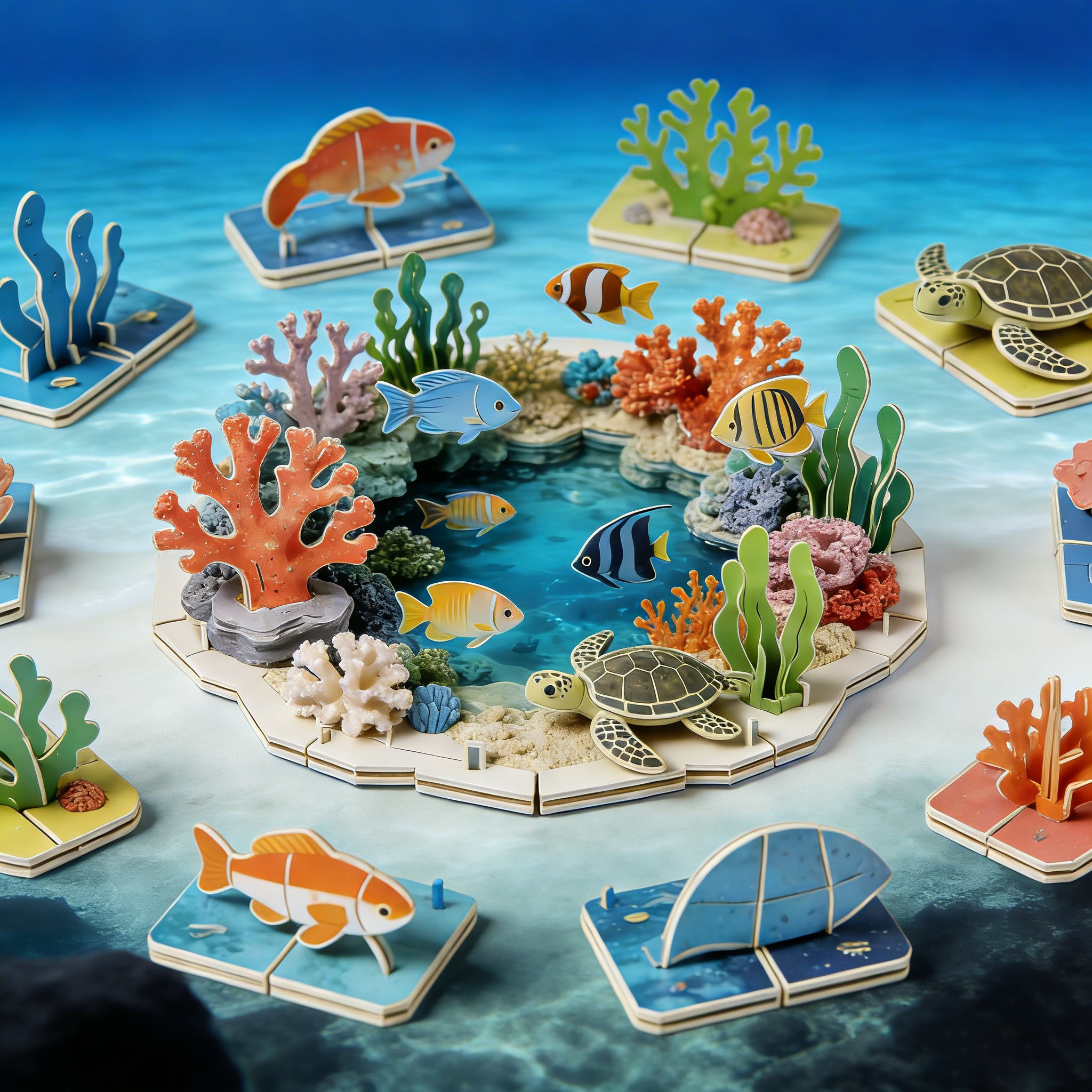 🐠🌊 Ocean Reef Building Set – Create Your Own Underwater Coral Reef with Fish, Turtles & Ocean Life
